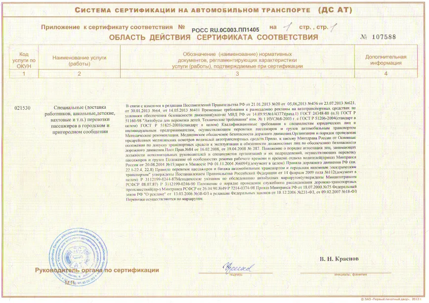 Сертификат соответствия