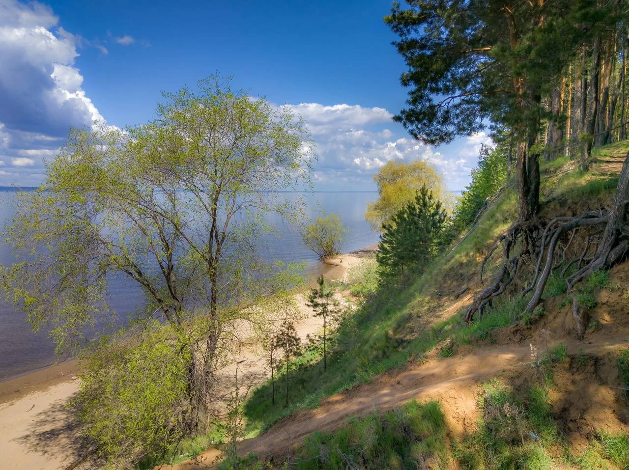 Жигулевские горы с Волгой